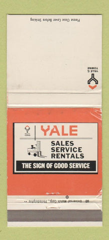 Matchbook Cover - Yale Fork Lifts WEAR 30 Strike