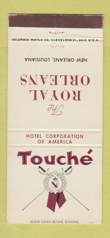 Matchbook Cover - The Royal Orleans Hotel New Orleans LA Touche 30 Strike