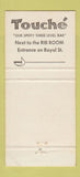 Matchbook Cover - The Royal Orleans Hotel New Orleans LA Touche 30 Strike