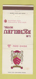 Matchbook Cover - Le Richelieu Hotel New Orleans LA 30 Strike