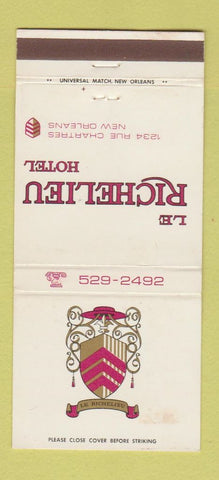 Matchbook Cover - Le Richelieu Hotel New Orleans LA 30 Strike