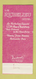 Matchbook Cover - Le Richelieu Hotel New Orleans LA 30 Strike