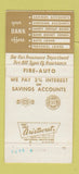 Matchbook Cover - First National Bank Yale OK 1959 30 Strike