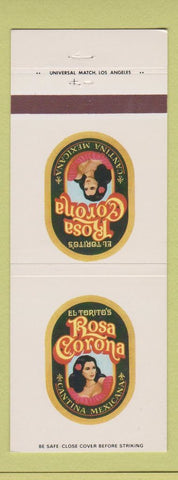 Matchbook Cover - El Torito's Rosa Corona Mexican Louisville KY Indianapolis IN