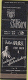 Matchbook Cover - Kosins Men's Clothes Detroit MI