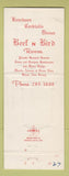Matchbook Cover - Beef n Bird Restaurant Union NJ WEAR