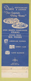 Matchbook Cover - Dino's Restaurant Daytona Beach FL