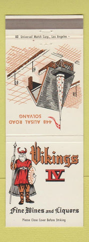 Matchbook Cover - Vikings IV Restaurant Solvang CA