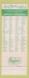 Matchbook Cover - Imperial 400 Motel Seattle WA Christmas