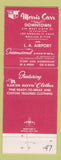Matchbook Cover - Morris Carr Men's Clothes Los Angeles CA