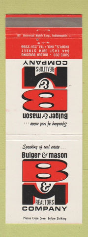 Matchbook Cover - Bulger & Mason Real Estate Indianapolis IN