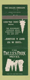 Matchbook Cover - Dalles Park Motel The Dalles OR
