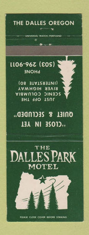 Matchbook Cover - Dalles Park Motel The Dalles OR