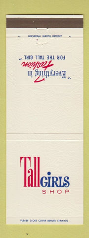 Matchbook Cover - Tall Girls Clothes Schaumburg Chicago IL Troy Flint MI