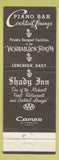 Matchbook Cover - Shady Inn Springfield MO restaurant