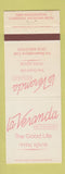 Matchbook Cover - La Veranda Restaurant Clarkston MI WORN