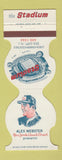 Matchbook Cover - Alex Webster Stadium Sea Girt NJ football