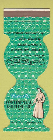 Matchbook Cover - Continental Quilting Brooklyn NY girlie Women's Clothes