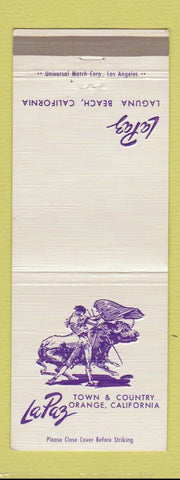 Matchbook Cover - La Paz Laguna Beach Orange CA Mexican Restaurant