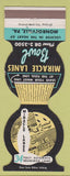 Matchbook Cover - Miracle Lanes Bowling Monroeville PA Jewelite