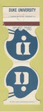 Matchbook Cover - Duke University Blue Devils Football 1982 Bank Durham NC