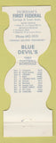 Matchbook Cover - Duke University Blue Devils Football 1982 Bank Durham NC
