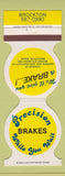 Matchbook Cover - Precision Brakes Brockton MA