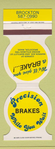 Matchbook Cover - Precision Brakes Brockton MA