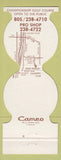 Matchbook Cover - Paso Robles Golf and Country Club CA