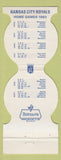 Matchbook Cover - Kansas City Royals Baseball 1983