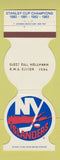 Matchbook Cover - New York Islanders Hockey RMS Editor Election 1983-84