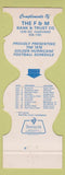 Matchbook Cover - University Tulsa OK Golden Hurricanes 1976 football basketball
