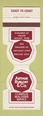 Matchbook Cover - Arthur Rubloff Real Estate Service Chicago Atlanta Houston