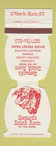 Matchbook Cover - Shepard's Sirloin Room Elmira NY