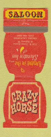 Matchbook Cover - Crazy Horse Saloon Fresno CA