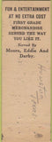 Matchbook Cover - DA Jones Captol Bar Houston TX WEAR