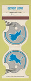 Matchbook Cover - Detroit Lions Football 1982 Bank West Branch MI