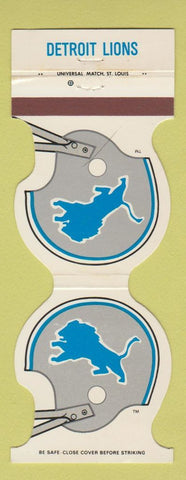 Matchbook Cover - Detroit Lions Football 1982 Bank West Branch MI