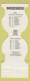 Matchbook Cover - Missouri Tigers Football Farmers State Bank 1985