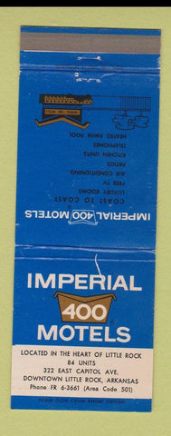 Matchbook Cover - Imperial 400 Motel Little Rock AR
