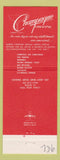 Matchbook Cover - Champagne Towers Catering Lodi NJ