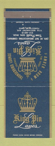 Matchbook Cover - King Pin Lanes Bowling Forestville OH