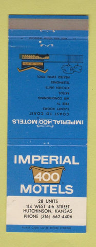 Matchbook Cover - Imperial 400 Motel Hutchinson KS WEAR