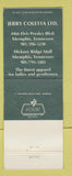 Matchbook Cover - Jerry Coletta Clothes Memphis TN