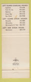 Matchbook Cover - Fuzzy Thurston Left Guard Menahsa Milwaukee WI WORN