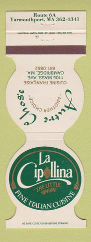 Matchbook Cover - La Cipollina Autre Chose Cambridge Yarmouthport MA
