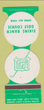 Matchbook Cover - Elkins Ranch Golf Course Fillmore CA