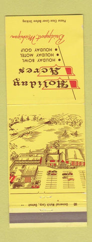 Matchbook Cover - Holiday Cres Bowling motel golf Bridgeport MI