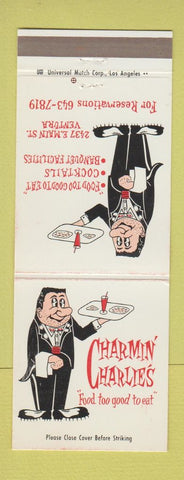 Matchbook Cover - Charmin' Charlies Restaurant Ventura CA