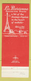 Matchbook Cover - La Parisienne French Restaurant Reef Hotel Waikiki Hawaii